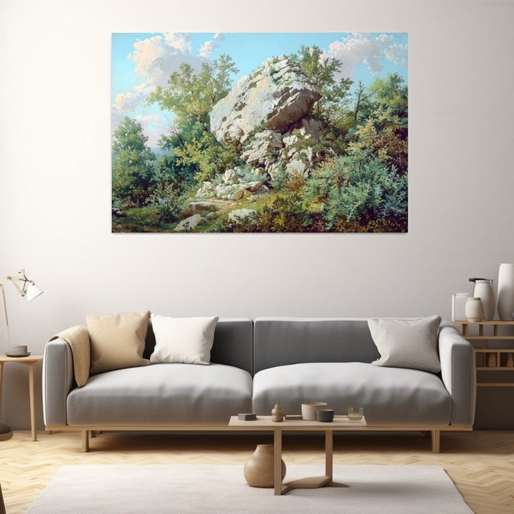 Peinture Forêt de Fontainebleau, art mural décoration nature