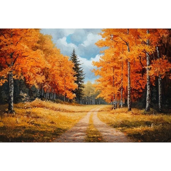 Peinture Forêt d'Automne, art mural décoration nature