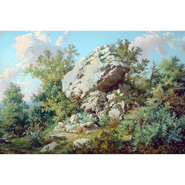 Peinture Forêt de Fontainebleau, art mural décoration nature