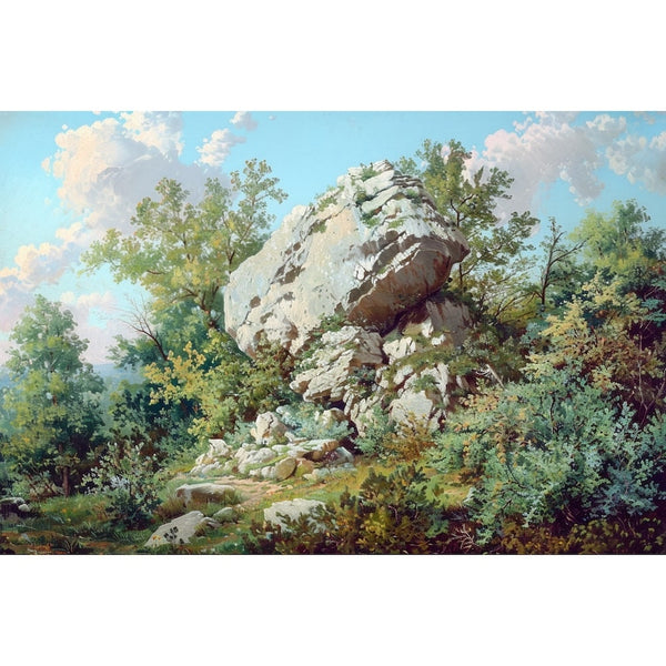 Peinture Forêt de Fontainebleau, art mural décoration nature