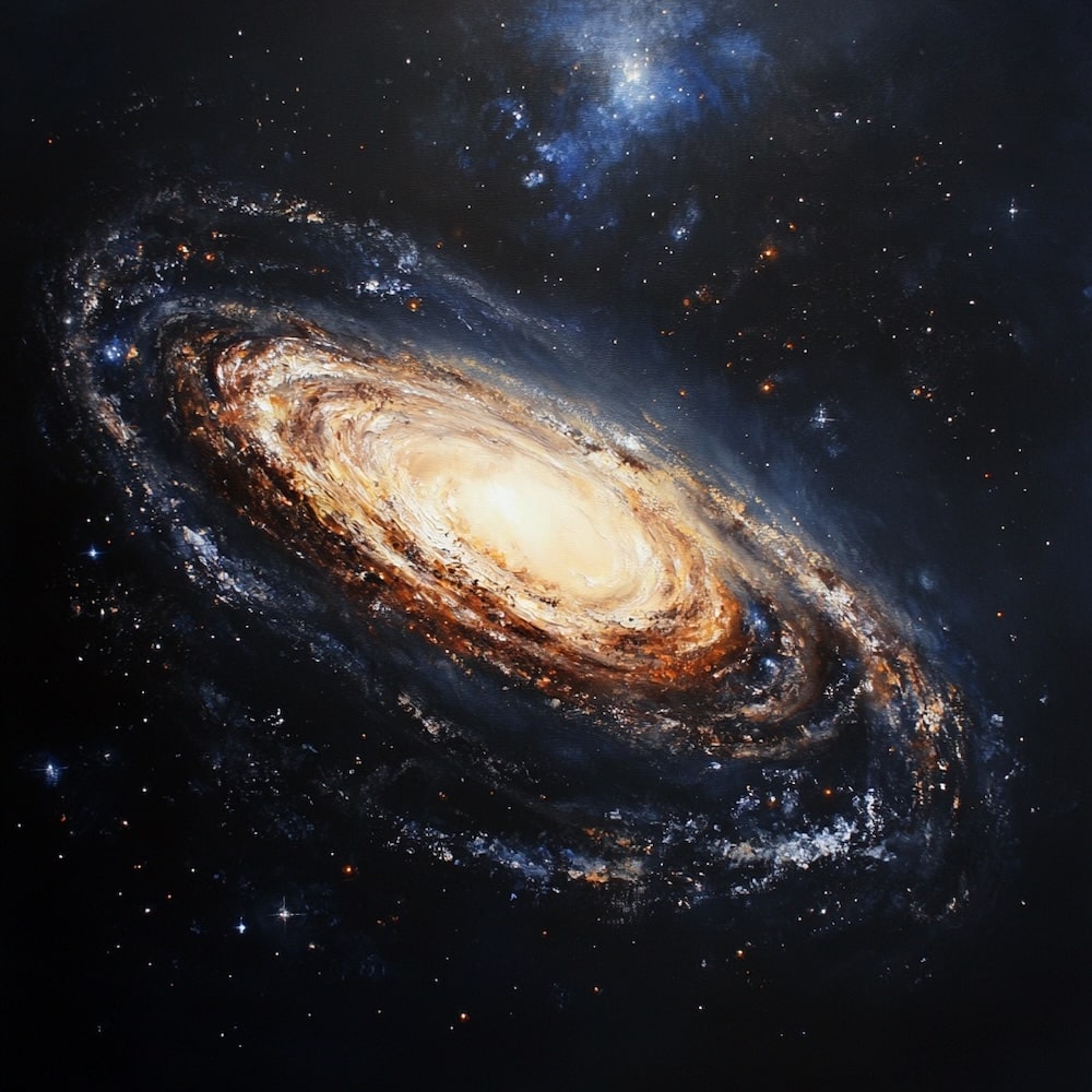 Peinture Galaxie Acrylique, art mural décoration nature