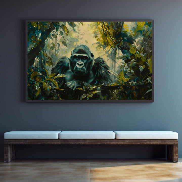 Peinture Gorille, art mural décoration nature
