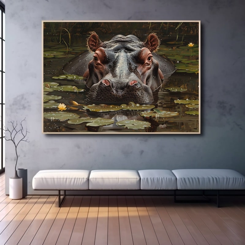 Peinture Hippopotame