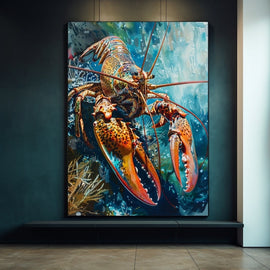 Peinture Homard, art mural décoration nature