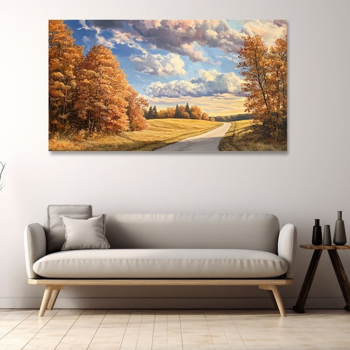 Peinture Huile Automne, art mural décoration nature