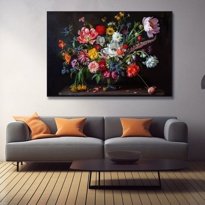Peinture Huile Bouquet De Fleurs