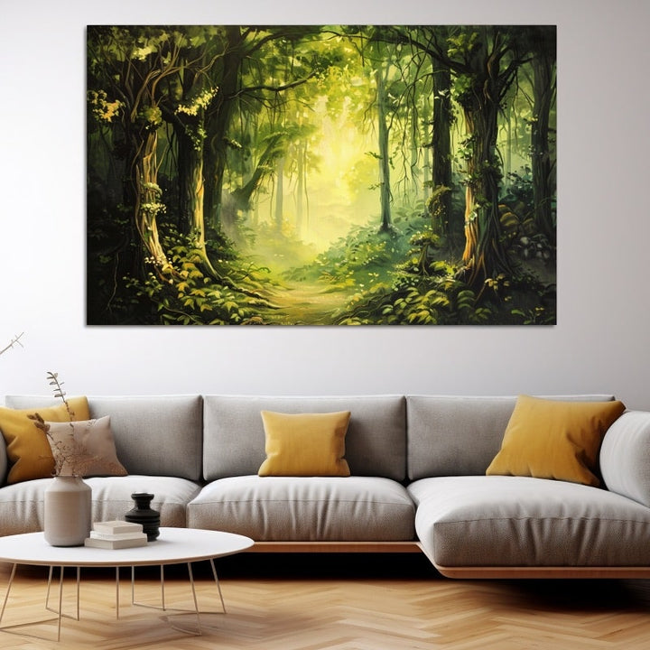 Peinture Huile Forêt, art mural décoration nature