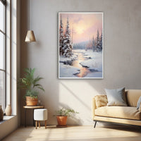 Thumbnail for peinture huile paysage hiver