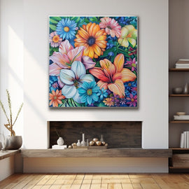 Peinture Huile sur Toile Fleurs, art mural décoration nature