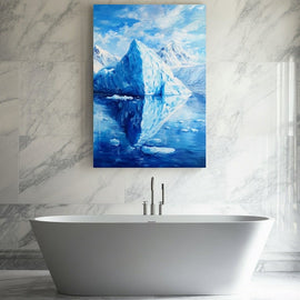 Peinture Iceberg, art mural décoration nature