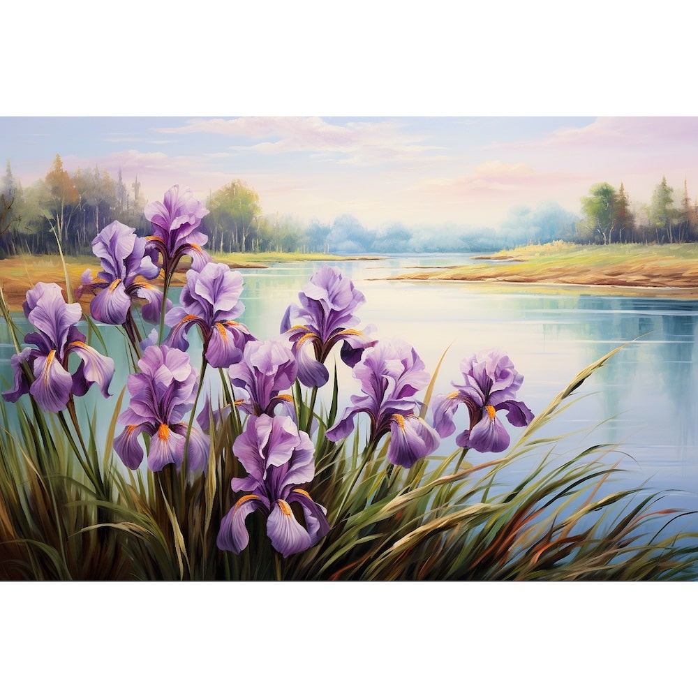 Peinture Iris Violets