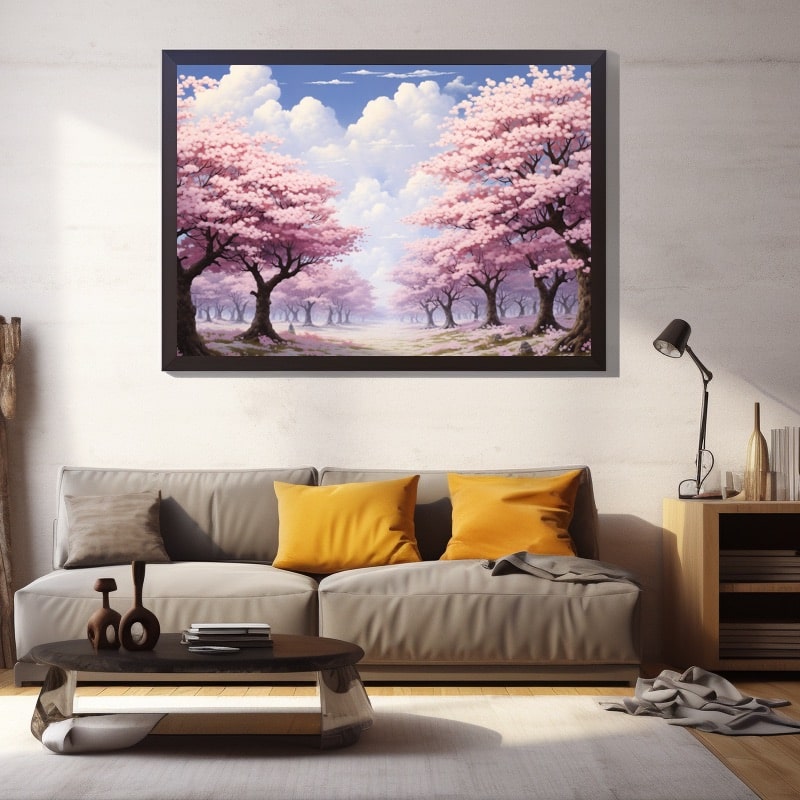 Peinture Japonaise Fleur De Cerisier