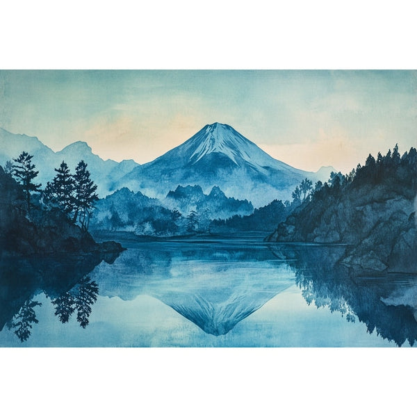 Peinture Japonaise Mont Fuji, art mural décoration nature