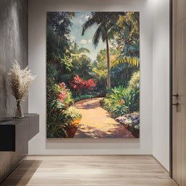 Peinture Jardin, art mural décoration nature