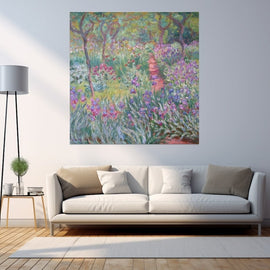 Peinture Jardin de Giverny, art mural décoration nature