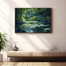 Peinture Jardins, art mural décoration nature
