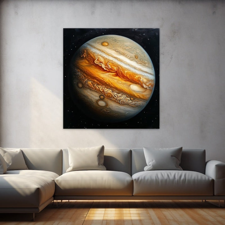 Peinture Jupiter, art mural décoration nature