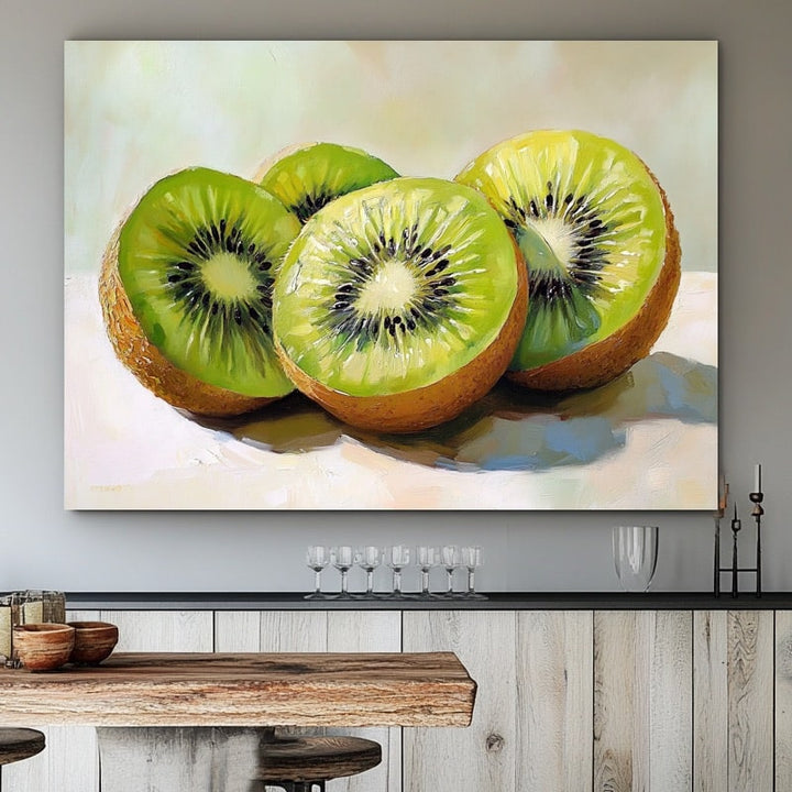 Peinture Kiwi, art mural décoration nature
