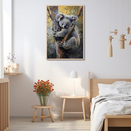 Peinture Koala, art mural décoration nature