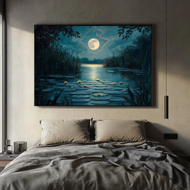 Peinture La Nuit, art mural décoration nature