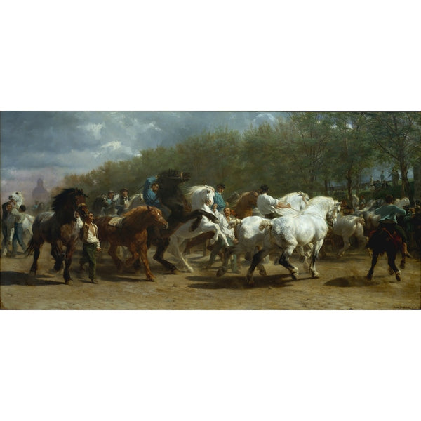 Tableau le Marché Aux Chevaux, art mural décoration nature