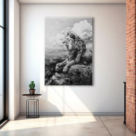Peinture Lion Dessin, art mural décoration nature