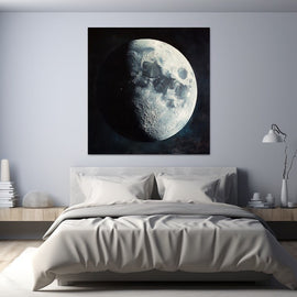 Peinture Lune, art mural décoration nature