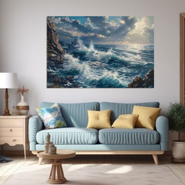 Peinture Marine Paysage, art mural décoration nature