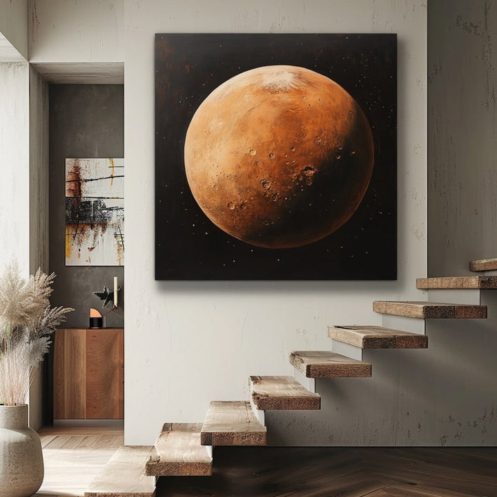 Peinture Mars, art mural décoration nature