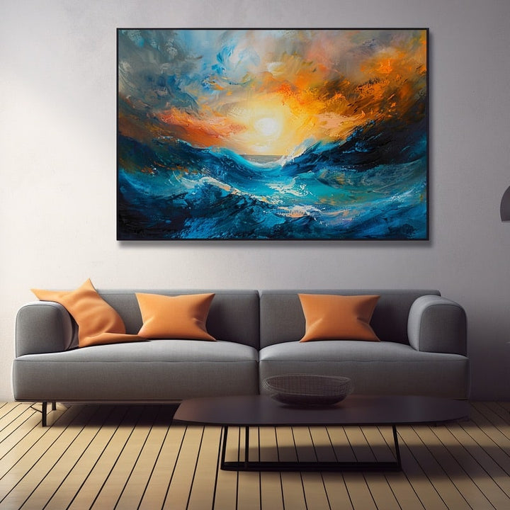 Peinture Mer Abstraite, art mural décoration nature