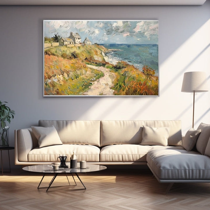 Peinture Mer Bretagne, art mural décoration nature