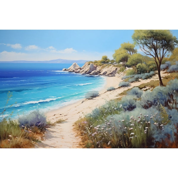 Tableau Peinture Mer et Plage, art mural décoration nature
