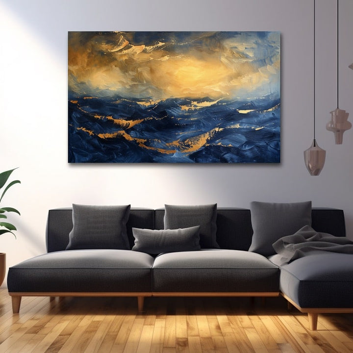 Peinture Mer Moderne, art mural décoration nature