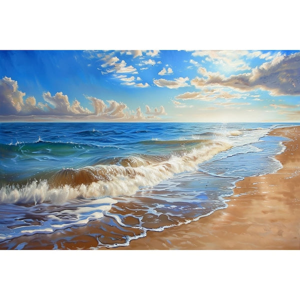 Peinture Rivage Ensoleillé, art mural décoration nature