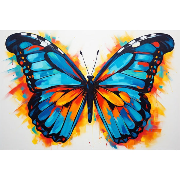 Tableau Peinture Moderne Papillon, art mural décoration nature