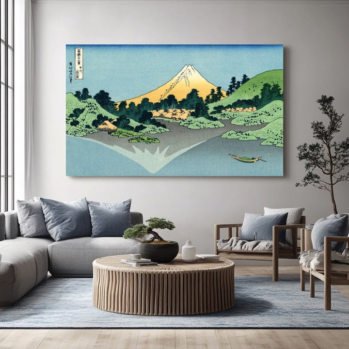Peinture Mont Fuji Hokusai, art mural décoration nature