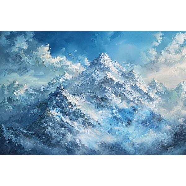 Peinture Alpine Abstraite, art mural décoration nature