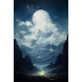 Peinture Montagne Chambre Garçon, art mural décoration nature