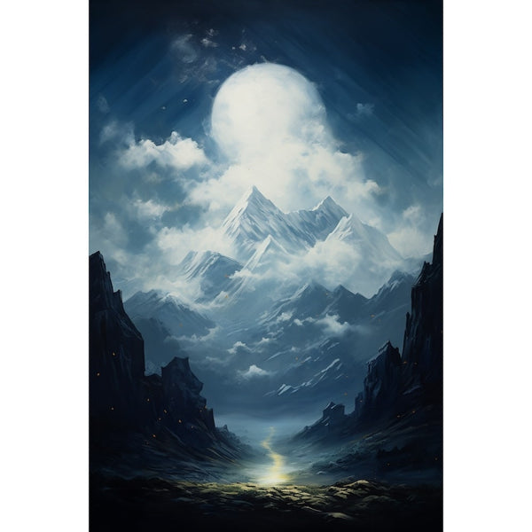 Peinture Montagne Chambre Garçon, art mural décoration nature