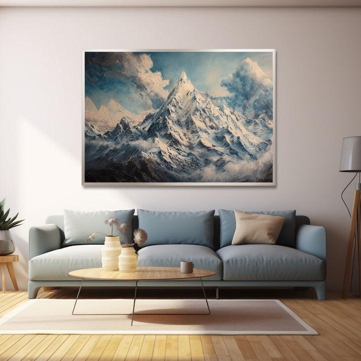 Peinture Montagne Rocheuse Intense, art mural décoration nature