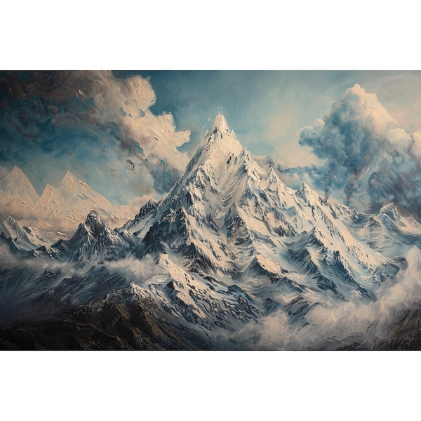 Peinture Montagne Rocheuse Intense, art mural décoration nature