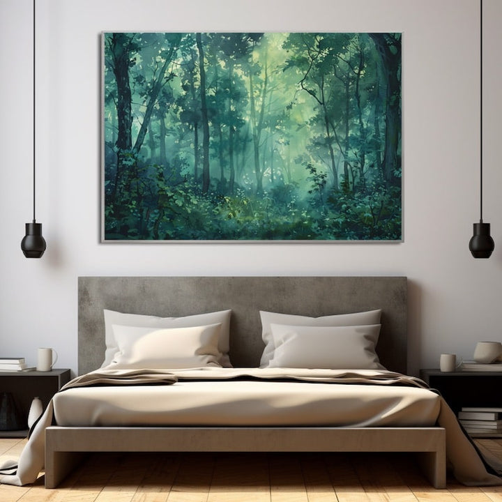 Peinture Murale Forêt, art mural décoration nature
