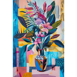 Peinture Murale Fleur, art mural décoration nature