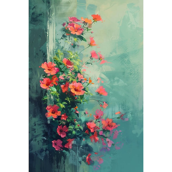Peinture Murale de Fleurs