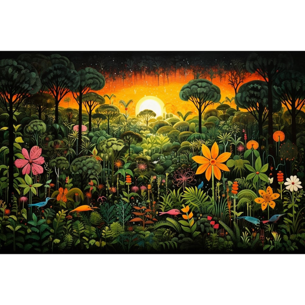 Peinture Naïve de Jungle