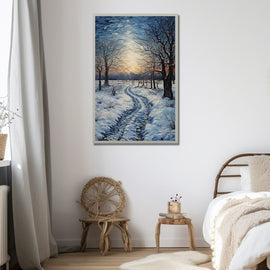 Peinture Neige, art mural décoration nature