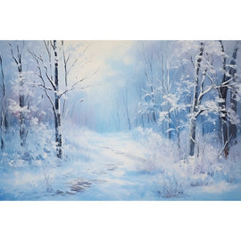 Peinture Acrylique Neige, art mural décoration nature