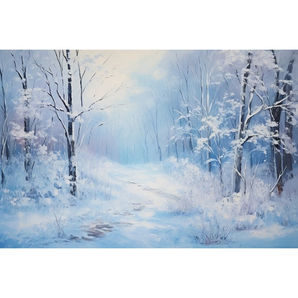 Peinture Acrylique Neige, art mural décoration nature