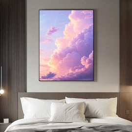 Peinture Nuage Chambre, art mural décoration nature