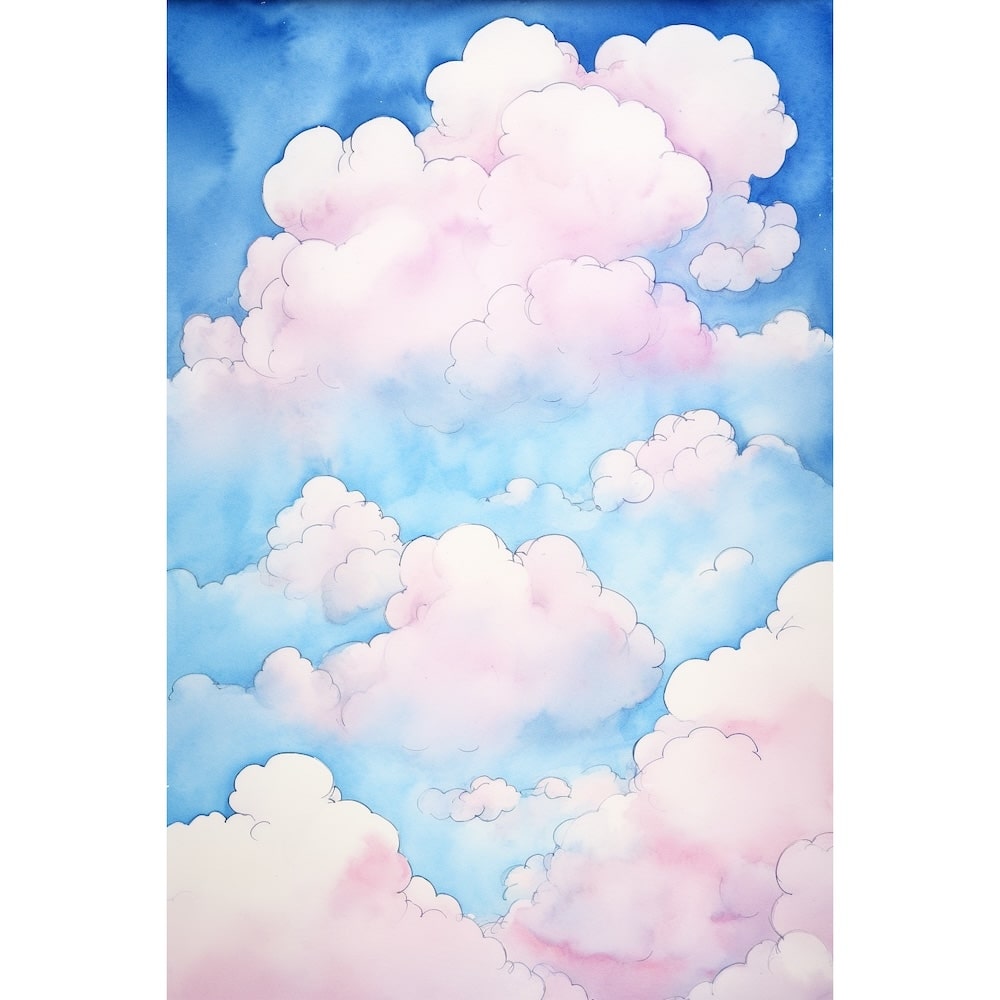 Peinture Nuage Chambre Bébé, art mural décoration nature